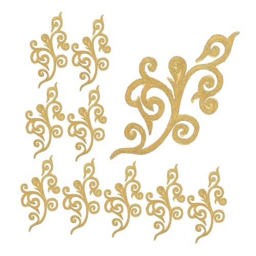 ULDIGI 10 Stück Bestickte Selbstklebende Applikationen mit Goldener Bordüre Stickerei Blumen für Hochzeitskleider Kostüme DIY Kleidung Dekoration Geeignet für Aufführungen und Partys ULDIGI 10 Stück Bestickte Selbstklebende Applikationen mit Goldener Bordüre Stickerei Blumen für Hochzeitskleider Kostüme DIY Kleidung Dekoration Geeignet für Aufführungen und Partys von ULDIGI