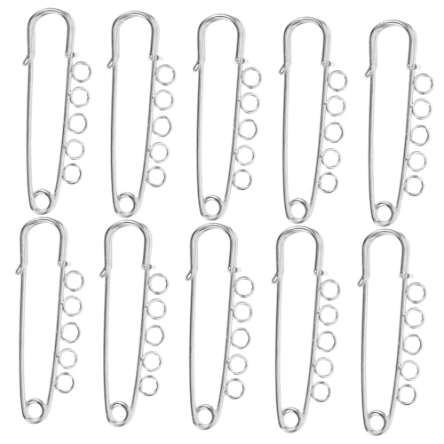 ULDIGI 10 Stück Metall-sicherheitsnadeln Kilt-pins Mit Broschenbasis Zum Basteln Befestigungsnadeln Für Kleidung Und Schmuck von ULDIGI
