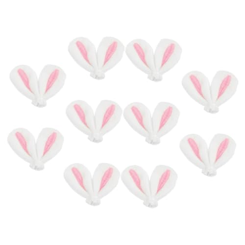 ULDIGI 10 Stück Teiliges DIY Hasenohren Haarklammern Niedliche Bunny Ohr Dekorationen für Haarschmuck Schmuckherstellung Bastelzubehör Pinke Hasenohren für Kreative DIY Projekte von ULDIGI