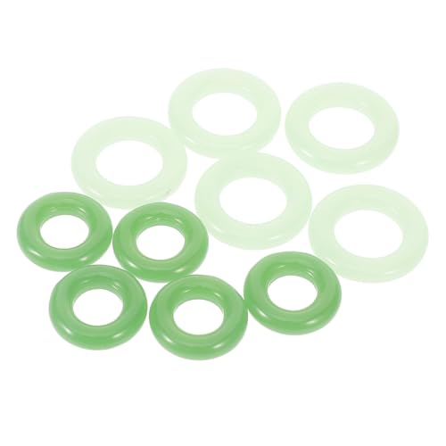 ULDIGI 10 Stück Teiliges DIY Schmuckset Tassel Connector Ringe für Frauen Grün Vielseitig als Fingerringe und Buyao Haarspangen Modisches Zubehör zum Basteln und Schmuckherstellung von ULDIGI