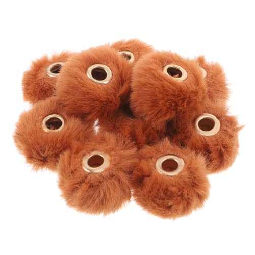 ULDIGI 10 Stück Teiliges Flauschige Pom Pom Perlen aus Kunstkaninchenfell Gerade für DIY Schmuckherstellung Vielseitige Bastelperlen für Halsketten Ohrringe Schlüsselanhänger und von ULDIGI