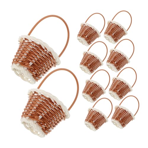ULDIGI 10 Stück Teiliges Handgeflochtener Kunststoff Blumenmädchen Körbe Vielseitig Einsetzbar für Hochzeit Diy Dekoration Obst und Kekspräsentation Romantisches ULDIGI 10 Stück Teiliges Handgeflochtener Kunststoff Blumenmädchen Körbe Vielseitig Einsetzbar für Hochzeit Diy Dekoration Obst und Kekspräsentation Romantisches von ULDIGI