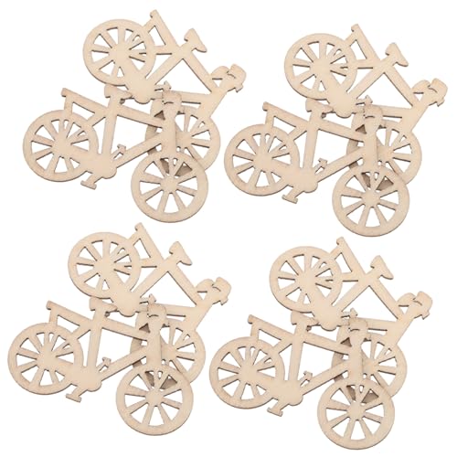 ULDIGI 10 Stück Teiliges Holz Fahrrad Ausschnitte Natürliche Glatte Oberfläche Langlebige DIY Bastelholzscheiben für Dekoration Kunstprojekte Sichere Robuste Holzstücke zum Bemalen und ULDIGI 10 Stück Teiliges Holz Fahrrad Ausschnitte Natürliche Glatte Oberfläche Langlebige DIY Bastelholzscheiben für Dekoration Kunstprojekte Sichere Robuste Holzstücke zum Bemalen und von ULDIGI