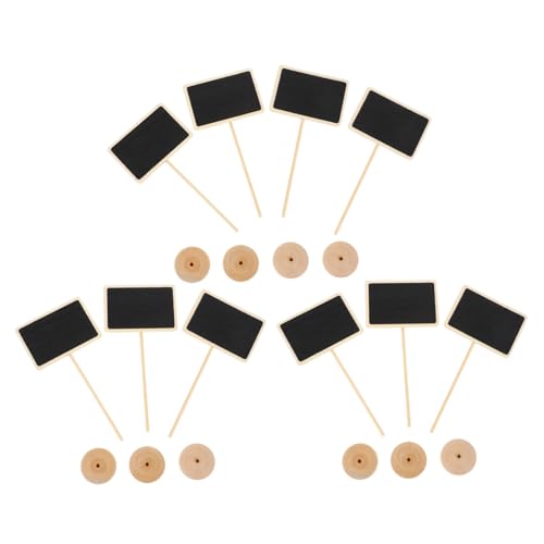ULDIGI 10 Stück Teiliges Mini Holz-schiefertafeln mit Stab Wiederbeschreibbare Pflanzenstecker für Blumentöpfe Platzsparende Deko-kommode Beschriftungstafeln für Garten und Zuhause von ULDIGI