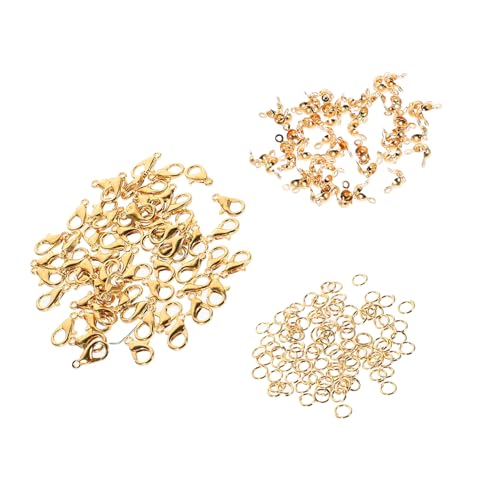 ULDIGI 100 Sätze Teiliges Schmuckherstellungs Goldfarbenen Lobster Verschlüssen und Offenen Sprüngen Langlebig Einfach zu Verwenden für DIY Halsketten und Armbänder für Schmuck Selber ULDIGI 100 Sätze Teiliges Schmuckherstellungs Goldfarbenen Lobster Verschlüssen und Offenen Sprüngen Langlebig Einfach zu Verwenden für DIY Halsketten und Armbänder für Schmuck Selber von ULDIGI