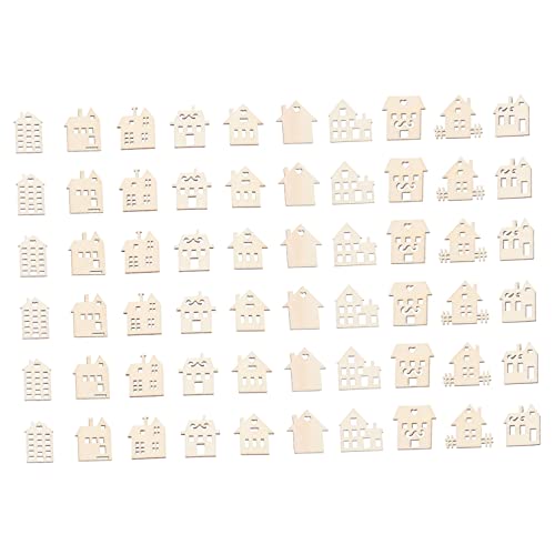 ULDIGI 100 Stück DIY Holzhäuser Holzscheiben Bemalbare Holzchips für Basteln Kreative Party Deko Natürliche Holzanhänger für Handwerkliche Aktivitäten ULDIGI 100 Stück DIY Holzhäuser Holzscheiben Bemalbare Holzchips für Basteln Kreative Party Deko Natürliche Holzanhänger für Handwerkliche Aktivitäten von ULDIGI