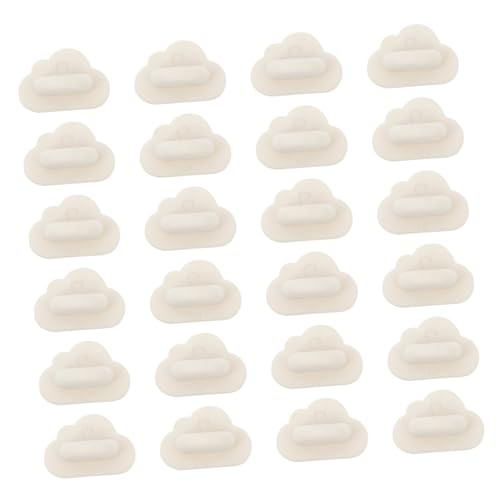 ULDIGI 100 Stück Kunststoff Broschenverschluss Weiß Wolken Brosche Clutch für Anstecknadeln und Schmuckherstellung für DIY Projekte und Namensschilder von ULDIGI