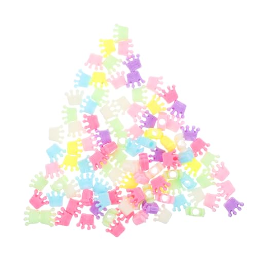 ULDIGI 100 Stück Kunststoff Kronenperlen Große Perlen Bunte Mini Charms für DIY Schmuckherstellung Bastelperlen Armband Halskette Zubehör Frühlingsfarben ULDIGI 100 Stück Kunststoff Kronenperlen Große Perlen Bunte Mini Charms für DIY Schmuckherstellung Bastelperlen Armband Halskette Zubehör Frühlingsfarben von ULDIGI