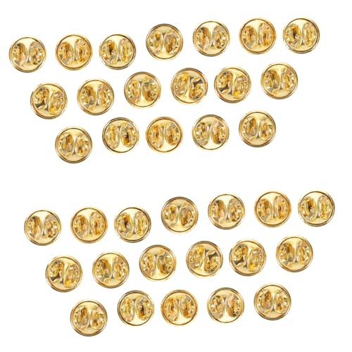 ULDIGI 100 Stück Messing Schmetterlingsverschluss Pin Backs Metall Sicherer Halt für Anstecknadeln Krawatten Bastelarbeiten Langlebig und Elegant für Formelle Anlässe und DIY Schmuck von ULDIGI