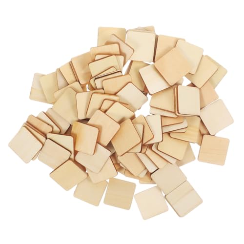 ULDIGI 100 Stück Quadratische Blanko-holzplatten aus Natürlichem Holz Kleine Holzscheiben für DIY Bastelprojekte Bemalbare Holzstücke für Malen Schreiben und Dekorieren ULDIGI 100 Stück Quadratische Blanko-holzplatten aus Natürlichem Holz Kleine Holzscheiben für DIY Bastelprojekte Bemalbare Holzstücke für Malen Schreiben und Dekorieren von ULDIGI