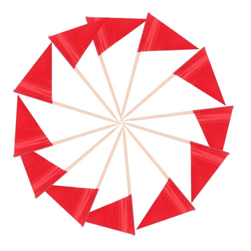 ULDIGI 100 Stück Rote Zahnstocher Flaggen Dreieckig Mini Stick Cupcake Toppers Lebensmittelmarkierer für Kuchen Obst Käse Party Zubehör ULDIGI 100 Stück Rote Zahnstocher Flaggen Dreieckig Mini Stick Cupcake Toppers Lebensmittelmarkierer für Kuchen Obst Käse Party Zubehör von ULDIGI