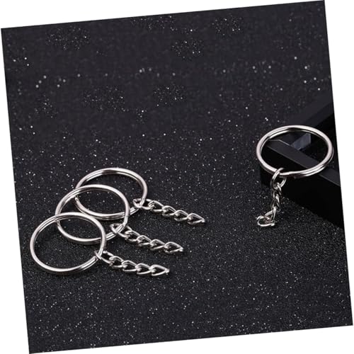 ULDIGI 100 Stück Teiliges Metall-schlüsselring Drahtstärke Nickelbeschichtete Runde Spaltringe mit Kette und Hängeöse Robuste Schlüsselhalter für DIY Bastelprojekte und Schlüsselbund ULDIGI 100 Stück Teiliges Metall-schlüsselring Drahtstärke Nickelbeschichtete Runde Spaltringe mit Kette und Hängeöse Robuste Schlüsselhalter für DIY Bastelprojekte und Schlüsselbund von ULDIGI