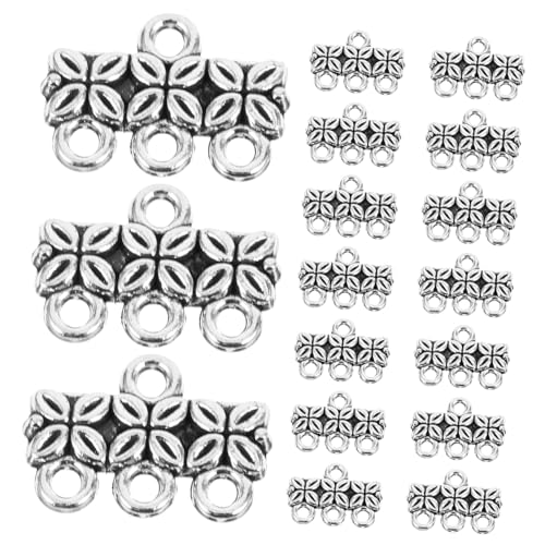ULDIGI 100 Stück Teiliges Zinklegierung Schmuckverbinder für DIY Schmuckherstellung Tibetischer Stil Anhänger Rechteckige Bead Hanger für Armbänder Ketten und Bastelprojekte von ULDIGI