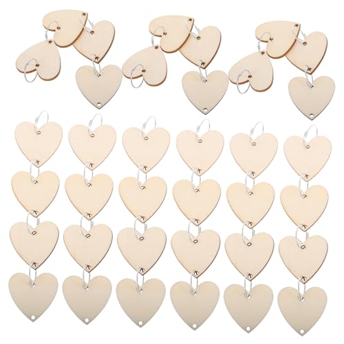 ULDIGI 100Satz Herzanhänger Holz mit Löchern DIY Holzornamente für Bastelprojekte zur Erstellung von Kalendertafeln für Geschenkanhänger Langlebig ULDIGI 100Satz Herzanhänger Holz mit Löchern DIY Holzornamente für Bastelprojekte zur Erstellung von Kalendertafeln für Geschenkanhänger Langlebig von ULDIGI