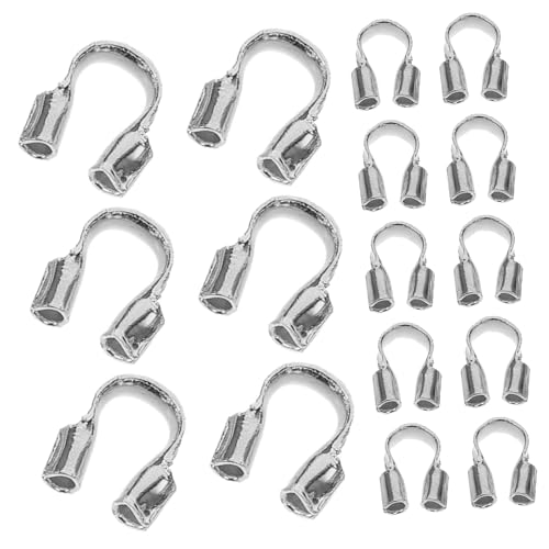 ULDIGI 100Stücke U Förmiger Drahtschutz Kupfer Fadenschutz für DIY Schmuckherstellung für Ohrringe Armbänder Silberfarben Vielseitig Einsetzbar ULDIGI 100Stücke U Förmiger Drahtschutz Kupfer Fadenschutz für DIY Schmuckherstellung für Ohrringe Armbänder Silberfarben Vielseitig Einsetzbar von ULDIGI