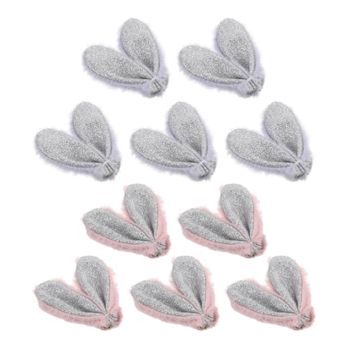 ULDIGI 10Pcs Party Dekoration Plüsch Kaninchenohrohr Charm Rabbit Ohrkugel Kaninchenohr Ohr Party Dekoration Rabbit Ohr Geburtstag Party Dekoration Plüsch Kaninchenohren Dekore von ULDIGI