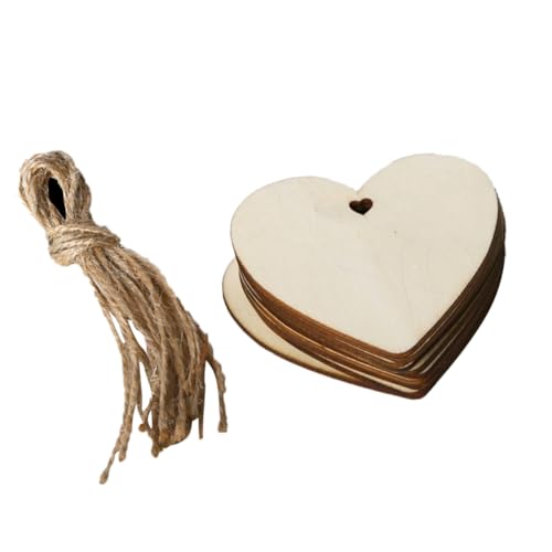 ULDIGI 10Stücke Holzherzen DIY Weihnachtsdekoration Hängende Anhänger für Festliche Verschönerungen Rustikales Design mit Natürlichem Hanfseil für Bastelprojekte ULDIGI 10Stücke Holzherzen DIY Weihnachtsdekoration Hängende Anhänger für Festliche Verschönerungen Rustikales Design mit Natürlichem Hanfseil für Bastelprojekte von ULDIGI