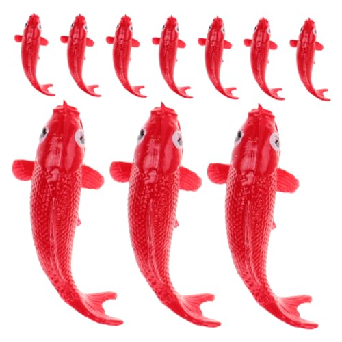 ULDIGI 10pcs Mini Koi Fischmodelle Realistische Gefälschte Harzfischfiguren Koi Kleine Ozeiere Tierfiguren Für DIY -Desktop Und Garten von ULDIGI