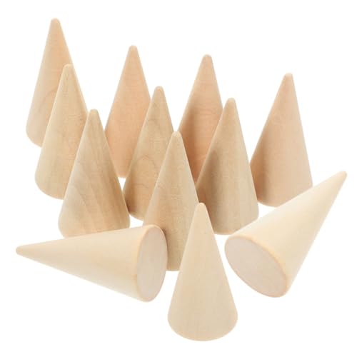 ULDIGI 12 Stück Diy-holzkegel-ornamente: Unfertiges Holz-bastelzubehör Für Kreative Projekte – Leicht Für Homeoffice Und Wohnzimmer ULDIGI 12 Stück Diy-holzkegel-ornamente: Unfertiges Holz-bastelzubehör Für Kreative Projekte – Leicht Für Homeoffice Und Wohnzimmer von ULDIGI