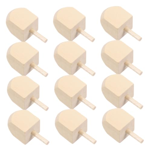 ULDIGI 12 Stück Teiliges Unbemalter Holz Dreidel Robuste Hanukkah Drehkreisel für Diy Bastelspaß mit Traditionellen Holzspielzeugen zur Festdekoration und Kulturellen Bildung ULDIGI 12 Stück Teiliges Unbemalter Holz Dreidel Robuste Hanukkah Drehkreisel für Diy Bastelspaß mit Traditionellen Holzspielzeugen zur Festdekoration und Kulturellen Bildung von ULDIGI