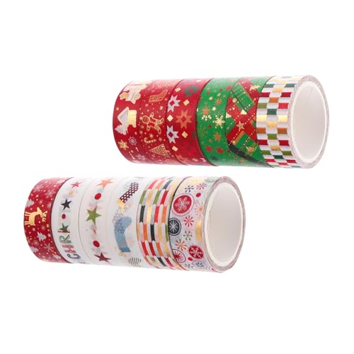 ULDIGI 12 Stück Teiliges Weihnachts Washi Tape Dekoratives Reißbares Klebeband mit Festlichen Motiven Vielseitig für Scrapbooking Kalender Geschenkanhänger und DIY Bastelprojekte ULDIGI 12 Stück Teiliges Weihnachts Washi Tape Dekoratives Reißbares Klebeband mit Festlichen Motiven Vielseitig für Scrapbooking Kalender Geschenkanhänger und DIY Bastelprojekte von ULDIGI