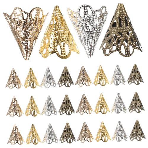ULDIGI 120Stücke Perlenkappen Metall für Schmuckherstellung Dekorative Distanzperlenkappen Antikbronze für Armbänder Ohrringe ULDIGI 120Stücke Perlenkappen Metall für Schmuckherstellung Dekorative Distanzperlenkappen Antikbronze für Armbänder Ohrringe von ULDIGI