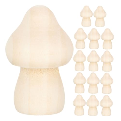 ULDIGI 15 Stück Teiliges Unlackierte Holzpilz Figuren zum Bemalen DIY Holzpilz Dekoration für Schreibtisch Kreative Handarbeit Individuelle Farbgestaltung für Party und Wohnraumgestaltung ULDIGI 15 Stück Teiliges Unlackierte Holzpilz Figuren zum Bemalen DIY Holzpilz Dekoration für Schreibtisch Kreative Handarbeit Individuelle Farbgestaltung für Party und Wohnraumgestaltung von ULDIGI