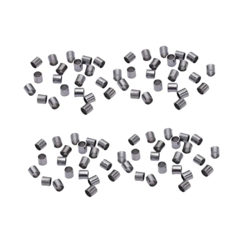 ULDIGI 1500 Stück Teiliges DIY Schmuckzubehör Kupfer Quetschperlen Gunmetal Schwarz Langlebige Abstandsperlen für Armbänder Ketten Schmuckherstellung von ULDIGI