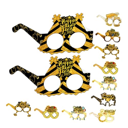 ULDIGI 16 Stück Teiliges Silvester Partybrillen aus Papier Schwarz-gold Stilvolle Neujahrsfoto-requisiten für Silvesterparty Leicht und Vielseitig für Festliche Dekoration und Mitgebsel ULDIGI 16 Stück Teiliges Silvester Partybrillen aus Papier Schwarz-gold Stilvolle Neujahrsfoto-requisiten für Silvesterparty Leicht und Vielseitig für Festliche Dekoration und Mitgebsel von ULDIGI