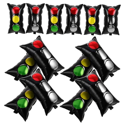 ULDIGI 16 Stück Teiliges Verkehrsampel Folienballon für Auto Geburtstagsparty Rote und Grüne Luftballons Rennwagen Partydeko Vielseitige Fahrzeug Dekoration für Jungen Mädchen ULDIGI 16 Stück Teiliges Verkehrsampel Folienballon für Auto Geburtstagsparty Rote und Grüne Luftballons Rennwagen Partydeko Vielseitige Fahrzeug Dekoration für Jungen Mädchen von ULDIGI