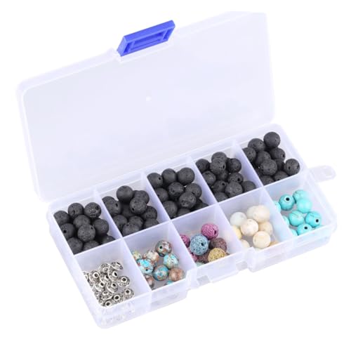 ULDIGI 160 Stück Teiliges Naturstein perlen mit Zinklegierung Abstandshaltern und Kristallfaden Vielseitiges DIY Schmuckzubehör für Armband Halskette und Ohrringe Inklusive Lavastein ULDIGI 160 Stück Teiliges Naturstein perlen mit Zinklegierung Abstandshaltern und Kristallfaden Vielseitiges DIY Schmuckzubehör für Armband Halskette und Ohrringe Inklusive Lavastein von ULDIGI