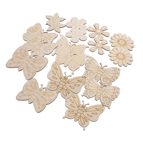 ULDIGI 18 Stück Teiliges Unvollendete Holzscheiben mit Schmetterlings Blumenmotiven Natürliche DIY holzdeko zum Bemalen Bastelzubehör für Kreative Malerei und Wohnkultur ULDIGI 18 Stück Teiliges Unvollendete Holzscheiben mit Schmetterlings Blumenmotiven Natürliche DIY holzdeko zum Bemalen Bastelzubehör für Kreative Malerei und Wohnkultur von ULDIGI