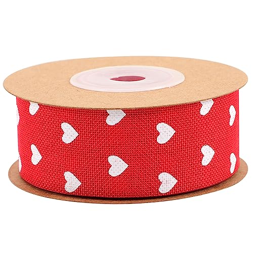 ULDIGI 1Rolle DIY Geschenkband mit Herzmuster Yards Rotes Satinband für Valentinstag Hochzeitsdekoration Geschenkverpackung Blumensträuße und Bastelprojekte ULDIGI 1Rolle DIY Geschenkband mit Herzmuster Yards Rotes Satinband für Valentinstag Hochzeitsdekoration Geschenkverpackung Blumensträuße und Bastelprojekte von ULDIGI