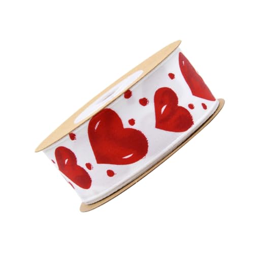 ULDIGI 1Rolle Herzband Dekoration Blumendekorbänder für Hochzeit und Valentinstag für DIY Projekte und Geschenkverpackung ULDIGI 1Rolle Herzband Dekoration Blumendekorbänder für Hochzeit und Valentinstag für DIY Projekte und Geschenkverpackung von ULDIGI