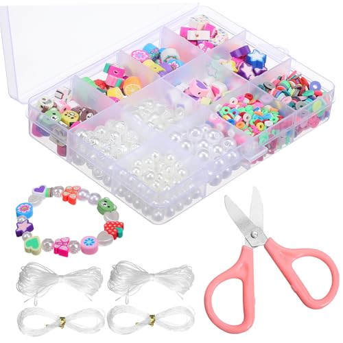 ULDIGI 1Satz DIY Tonperlen Armband Teile Faden für Schmuckherstellung für Familie Langlebige und Anpassbare Armbänder von ULDIGI