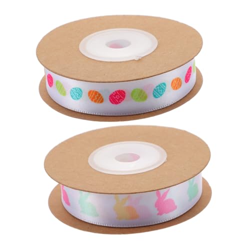 ULDIGI 2 Rollen Geschenkband Yards Frühlings Schleifenband mit Ei und Hasen Muster für Geschenkverpackung DIY Basteln Festliche Dekoration ULDIGI 2 Rollen Geschenkband Yards Frühlings Schleifenband mit Ei und Hasen Muster für Geschenkverpackung DIY Basteln Festliche Dekoration von ULDIGI