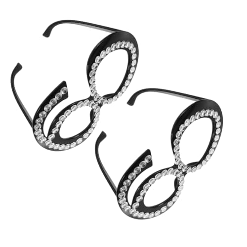 ULDIGI 2 Stück Jahre Geburtstagsbrille Glitzernde Foto Requisiten für Erwachsene Kreative Partydeko für Unvergessliche Leicht und Langlebig für Feiern und Hochzeiten von ULDIGI