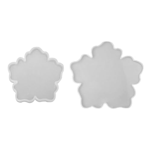ULDIGI 2 Stück Silikonform Blumenform für DIY Epoxidharz Gießen Kreative Kristallharz Untersetzer Silikon Gießform Langlebig und Flexibel für Handwerk und Bastelarbeiten von ULDIGI