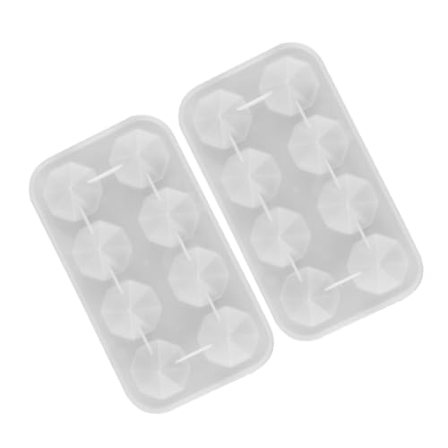 ULDIGI 2 Stück Silikonformen für Harzgießen Facettierte Kristall Dekormodelle Wiederverwendbare Hochtransparente Epoxidharz Moulds für DIY Schmuckherstellung und Wohnraumgestaltung von ULDIGI