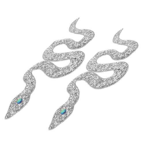 ULDIGI 2 Stück Strass-applikation Zum Aufbügeln, Diy-schlangen-strass-aufnäher Zum Aufbügeln Für Hüte Und Taschen – Hot Fix Glitter Heat Transfer Applikationen von ULDIGI
