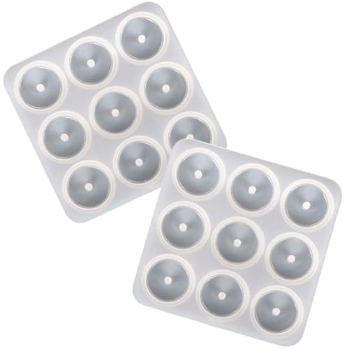 ULDIGI 2 Stück Teiliges DIY Silikon Anhänger Gießform Flexible Epoxidharzform für Schmuckanhänger Langlebig Reißfest Einfach zu Entformen für Dekorative Halsketten und Bastelarbeiten von ULDIGI