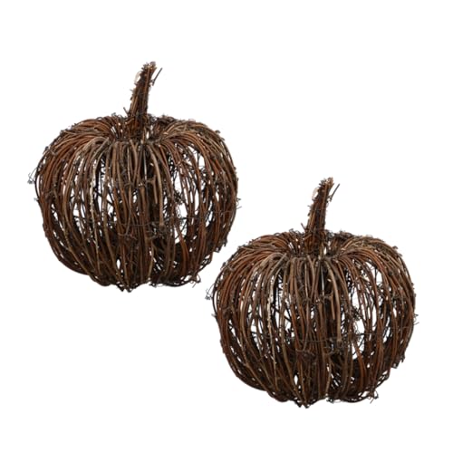 ULDIGI 2 Stück Teiliges Rattan Kürbis mit Traditioneller Flechtkunst Leichter Handgefertigter Tischschmuck für Halloween und Herbstliche Wohnraumdekoration ULDIGI 2 Stück Teiliges Rattan Kürbis mit Traditioneller Flechtkunst Leichter Handgefertigter Tischschmuck für Halloween und Herbstliche Wohnraumdekoration von ULDIGI
