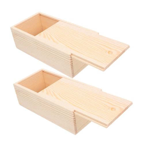 ULDIGI 2 Stück Unlackierte Holzkiste aus Natürlichem Kiefernholz Schiebedeckel Stabile Aufbewahrungsbox zum Bemalen und Basteln Dekorative Geschenkbox für Schmuck und Andenken ULDIGI 2 Stück Unlackierte Holzkiste aus Natürlichem Kiefernholz Schiebedeckel Stabile Aufbewahrungsbox zum Bemalen und Basteln Dekorative Geschenkbox für Schmuck und Andenken von ULDIGI
