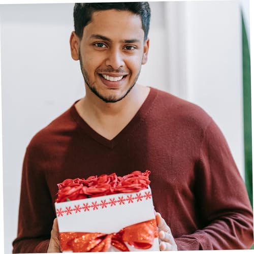 ULDIGI 2 Stück Weihnachtliche Geschenkband aus Hochwertigem Vliesstoff Schneeflocken Motiv Langlebig und Farbecht für Geschenkverpackung DIY Dekoration und Festliche Bastelarbeiten ULDIGI 2 Stück Weihnachtliche Geschenkband aus Hochwertigem Vliesstoff Schneeflocken Motiv Langlebig und Farbecht für Geschenkverpackung DIY Dekoration und Festliche Bastelarbeiten von ULDIGI