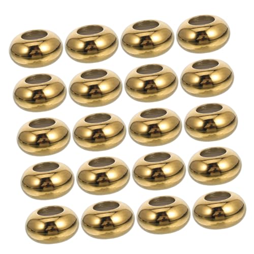 ULDIGI 20 Stück Edelstahl Spacer Perlen mit Gummiring Stopper DIY Schmuckherstellung für Armbänder Halsketten Kreative Bastelideen Langlebig Sicher ULDIGI 20 Stück Edelstahl Spacer Perlen mit Gummiring Stopper DIY Schmuckherstellung für Armbänder Halsketten Kreative Bastelideen Langlebig Sicher von ULDIGI