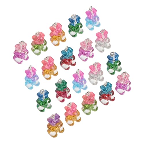 ULDIGI 20 Stück Teiliges Bärchen anhänger aus Resin Bunte Schmuckanhänger für DIY Ohrstecker Kreative Bastel accessoires für Ohrringe und Halsketten für Individuelle Schmuckgestaltung ULDIGI 20 Stück Teiliges Bärchen anhänger aus Resin Bunte Schmuckanhänger für DIY Ohrstecker Kreative Bastel accessoires für Ohrringe und Halsketten für Individuelle Schmuckgestaltung von ULDIGI