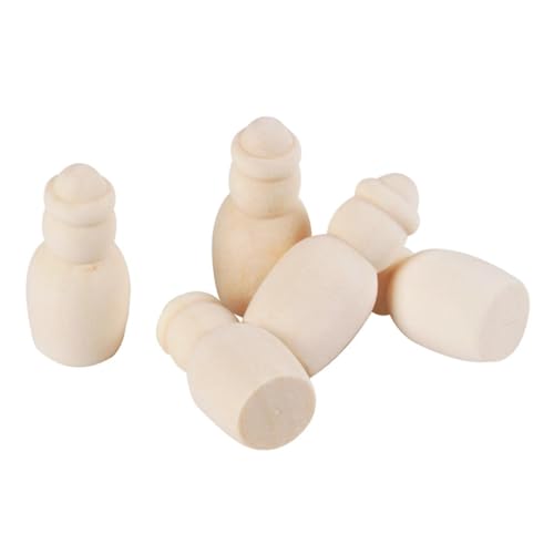 ULDIGI 20 Stück Teiliges DIY Holzfiguren für Bemalbare Mini holzpuppen mit Glatter Oberfläche Bastelset Fantasie und Feinmotorik Leicht und Langlebig von ULDIGI