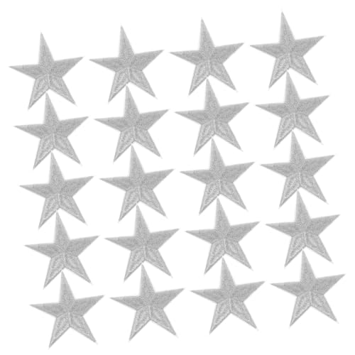 ULDIGI 20 Stück Teiliges Fünf-punkte-stickerei Aufbügelbare Patches Silber Strapazierfähige Farbbeständige Kleidung Verzierung für Jeans Hüte Taschen Schuhe DIY Reparatur und Dekoration ULDIGI 20 Stück Teiliges Fünf-punkte-stickerei Aufbügelbare Patches Silber Strapazierfähige Farbbeständige Kleidung Verzierung für Jeans Hüte Taschen Schuhe DIY Reparatur und Dekoration von ULDIGI