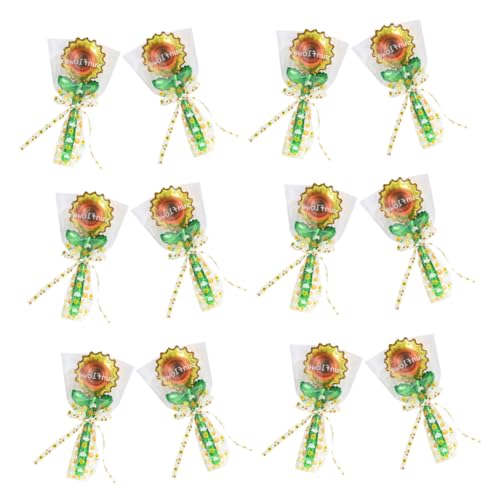 ULDIGI 20 Stück Teiliges Gelbe Sonnenblumenballons aus Aluminiumfolie Handliche Partydekoration für Geburtstag Hochzeit Babyparty Sommerliches Thema Lebendige Sonnenblumen-designs Einfach von ULDIGI