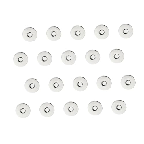ULDIGI 20 Stück Teiliges Magnetverschluss Druckknöpfe aus Metall in Silber Magnetische Knöpfe zum Annähen für Taschen Handtaschen Kleidung und Bastelarbeiten Einfach Anzubringen und von ULDIGI